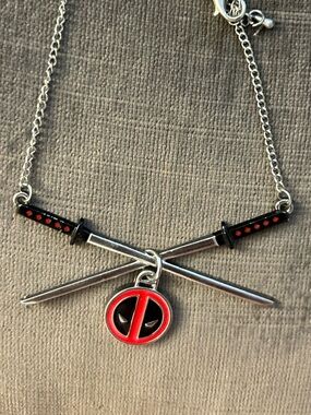 Marvel Deadpool sword katana necklace